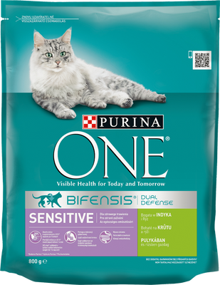 Purina One Kattenvoer Sensitive met kalkoen voor katten 800g