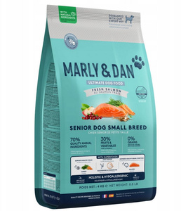 Marly & Dan Senior Dog Small Breed Verse Zalm Holistic & Hypoallergeen 4kg droogvoer