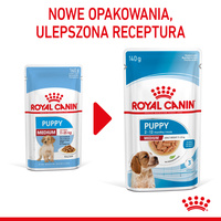 ROYAL CANIN Medium Puppy 140g natvoer in saus voor puppy's tot 12 maanden, middelgroot ras