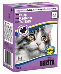 BOZITA Cat Kalkoenstukjes in gelei 370g