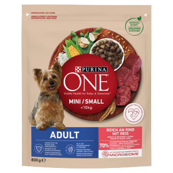 Purina One Mini/Small Adult Hondenvoer Rund & Rijst 800g