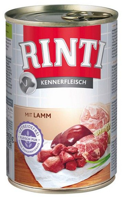 Rinti Kennerfleisch natvoer voor honden - lam 400g