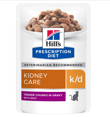 Hill's PD Prescription Diet Feline k/d Kidney Care Beef 6x85g
