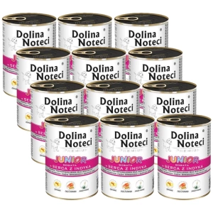 Dolina Noteci Premium Junior Rijk aan Kalkoenhartjes 12x400g