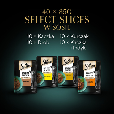  SHEBA Selection Select Slices Kippenreepjes zakjes  40x85g 