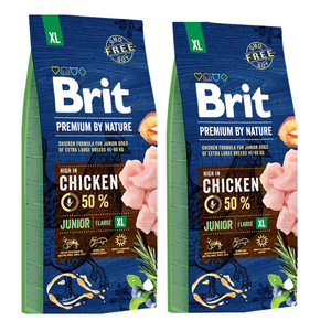 Brit Premium By Nature Junior XL met Kip 2x15kg