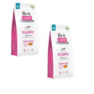 BRIT CARE Hond Graanvrij Puppy Zalm 2x12kg