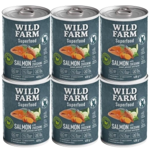 Wild Farm Superfood Zalm 6x400g graanvrij hondenvoer