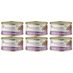 APPLAWS Mackerel With Sardine In Broth Tin 6x70g