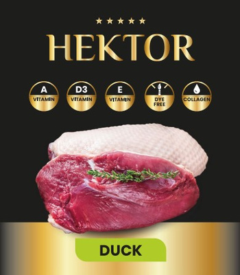Premium Hektor hondenvoer reep met eend 900g