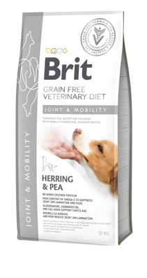 Brit Grain Free Veterinary Diet Hond Gewrichten & Mobiliteit Haring met Erwten 2kg