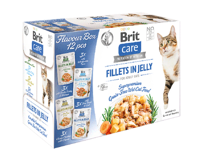 BRIT CARE Kattenfilets in Gelei mix 12x85g