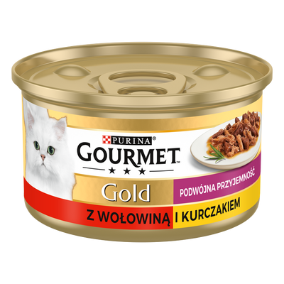 Purina Gourmet Gold met Rundvlees en Kip in Saus 85g