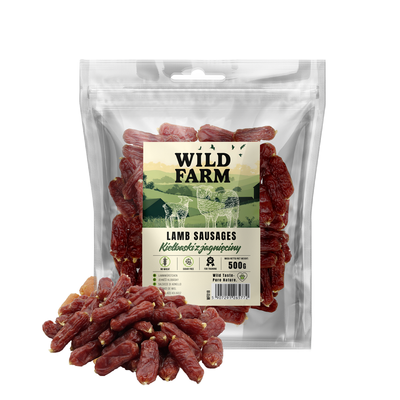 WILD FARM lamsworstjes 500g hondensnoepjes