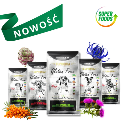 EUPHORIA Vers hondenvoer met rund- en varkensvlees (middelgrote en grote rassen) 12 kg - zonder kip