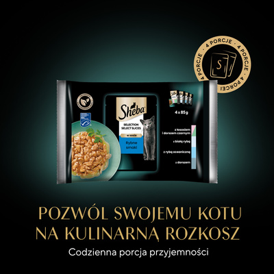 Sheba Sachet Selection In Sauce Vis Smaken 4x85g