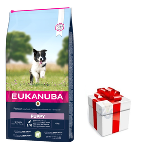 EUKANUBA Puppy&Junior Small/Medium Lamb&Rice 12kg + GRATIS een verrassing voor je hond!