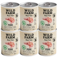 Wild Farm Pate Varkensvlees 6x400g glutenvrij hondenvoer