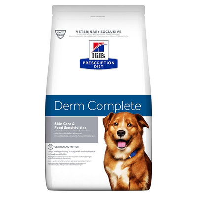 Hill's PD Prescription Diet Canine Derm Complete 12kg + GRATIS een verrassing voor je hond!