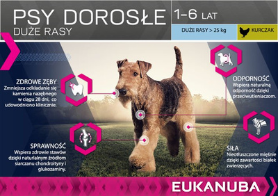 Eukanuba Adult Large Breed Chicken 15kg + GRATIS een verrassing voor je hond!