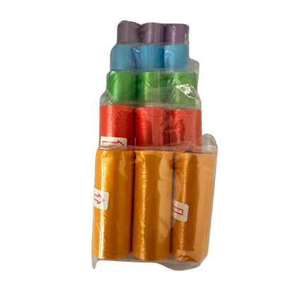 NUXIE Hondenpoepzakjes 3x15 stuks gekleurd