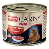 Animonda Cat Carny Senior Rundvlees en Kalkoenhartjes 200g