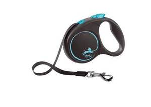 Flexi leash Black Design L strap 5m tot 50kg blauw