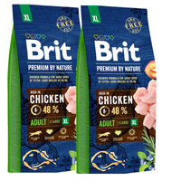 Brit Premium By Nature Adult XL met Kip 2x15kg