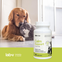 LAB-V Calm Support - Ondersteuning bij symptomen van stress en gedragsstoornissen 45 capsules