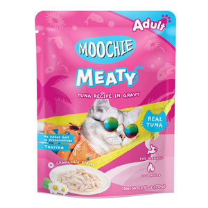 MOOCHIE Tuna In Gravy 70g natvoer voor katten (tonijn en kamille in saus)