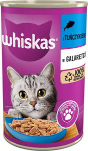 WHISKAS Nat Kattenvoer 1+ met tonijn in gelei 12x400g