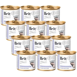 Brit Grain Free Veterinary Diet Zalm & Erwten voor de kat 12x200g