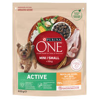 Purina One Mini/Small Active Hondenvoer Kip met Rijst 800g