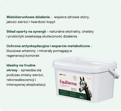 Lab-v EquiDerma - Aanvullend diervoeder voor paarden en pony's ter ondersteuning van huid-, vacht- en hoefconditie 2kg