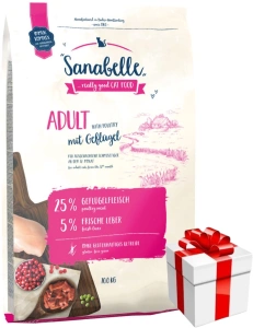 BOSCH Sanabelle Adult Gevogelte 10kg + GRATIS een verrassing voor je kat!