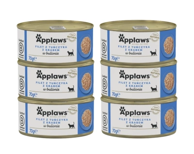 Applaws Kat Tonijn met Krab 6x70g CUP