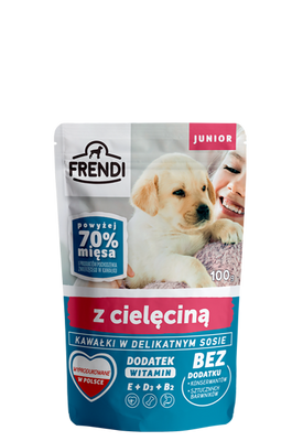 Frendi Junior Stukjes in een delicate saus met kalfsvlees 100g