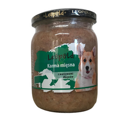 Leopold vleesvoeding met groenten voor honden 500g (pot)