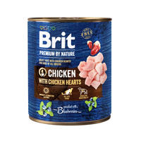 Brit Premium By Nature Kip met Kippenhartjes 6x800g