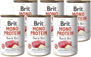 Brit Mono-Eiwit Rundvlees & Bruine Rijst 6x400g