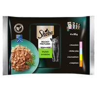 Sheba Fine Flakes In Jelly Sachet 4x85g