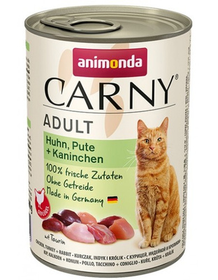 Animonda Cat Carny Adult Kip, Kalkoen & Konijn 400g