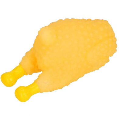 NUXIE® Rubber kip piepend speelgoed hond kauw 13.5cm