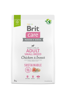 BRIT CARE Dog Sustainable Adult Small Breed Chicken & Insect 3kg