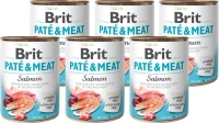 Brit Pate & Vlees met Zalm 6x400g