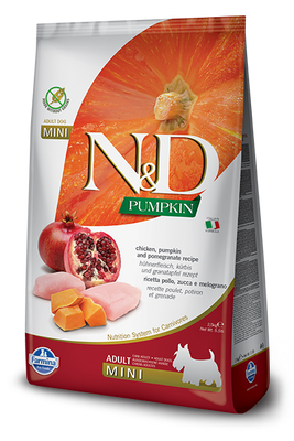Farmina N&D Pompoen Graanvrij KONIJN EN POMEGRANAAT ADULT MINI 2.5kg
