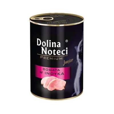 Dolina Noteci Premium Junior voor Katten Rijk aan Kalkoen 12x400g