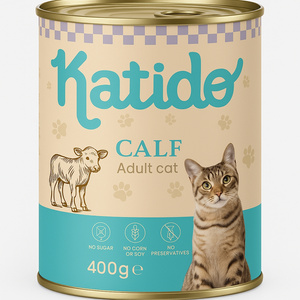 Katido Nat Kattenvoer Kalfsvlees 6x400g