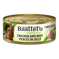Basttet'o Original Kip met stukjes rundvlees in gelei 85g (blik) - voor hond
