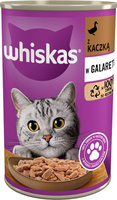 WHISKAS Nat Kattenvoer 1+ met Eend in Gelei 400g